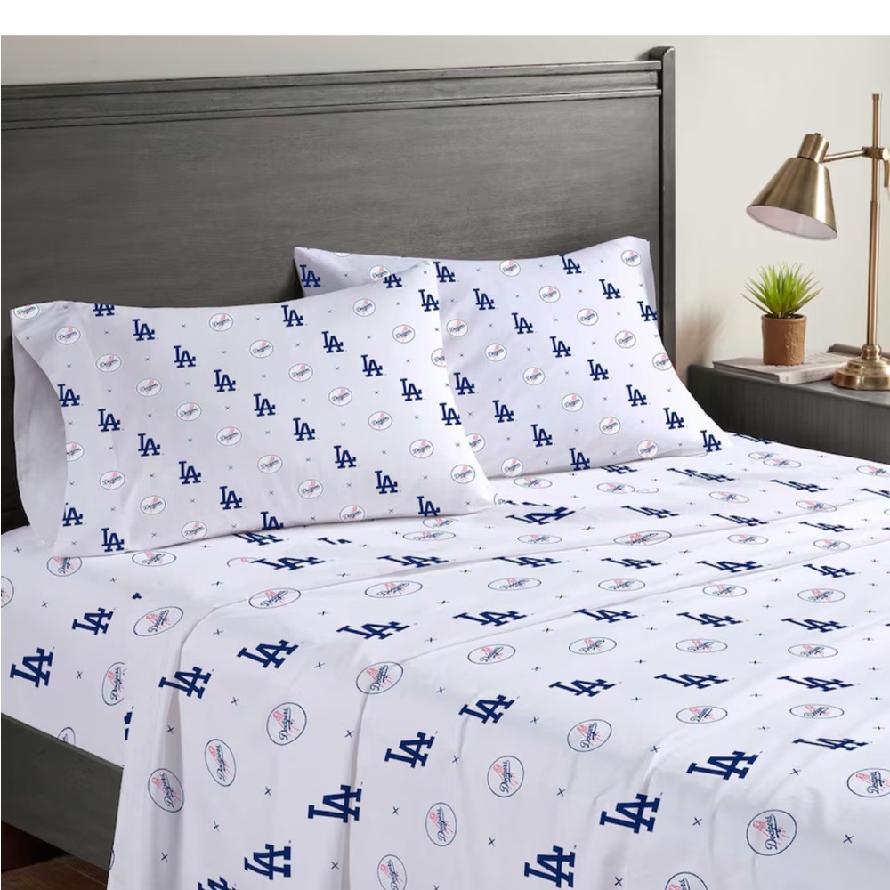 LA DODGERS Queen Size Sheet Set